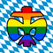 Banner Regenbogen-Lilie 150X100 (Merch)